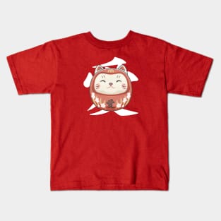 Daruma Cat Kids T-Shirt